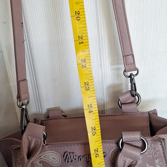 Wrangler Pink Paisley Satchel Handbag Crossbody Bag - Picture 7 of 16